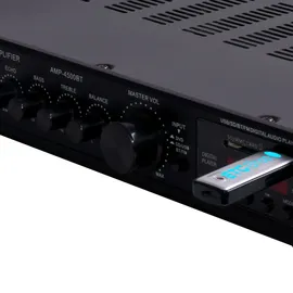 liston12 Hifi Receiver Bluetooth USB SD MP3 Verstärker Fernbedienung 2x Mikrofoneingang FM Radiotuner