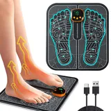 Neu Fussmassagegerät EMS Fußmassagegerät, USB Tragbare Foot Massager Intelligente Massagematte mit 8 Modi 19 Einstellbare Frequenzen für die Durchblutung Muskelschmerzen