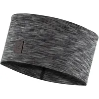 Buff Merino Wide Stirnband multi stripes fog grey