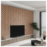 Home Deluxe Akustikpaneel Fischgrätenoptik Oiled Oak 80 x 40 cm