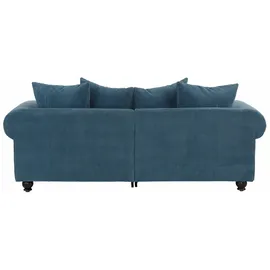 Home Affaire Big-Sofa HOME AFFAIRE "King Henry Mega Sofa, viel Platz, Breite 242cm, Federkern", blau (petrol), B:242cm H:90cm T:103cm, Samtcord »Ribbon« (88% Polyester 12% Polyacryl);Luxus-Microfaser (100% Polyester), Sofas, Big-Sofa, in legerer Polsterung und vielen