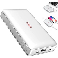 iDiskk MFi-Zertifikat 1TB Externe Festplatte für iPhone iPad Flash Speicher Kompatibel iOS Handy MacBook PC mit 10000mAh Powerbank 2 in 1 Externe Festplatte - APP Verwaltung