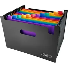 D.RECT Fächermappe DIN A4 13 Fächer Schwarz