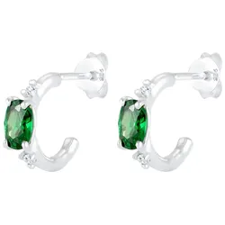 Elli Creolen Marquise Zirkonia Kristalle 925 Silber   Damen 