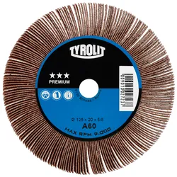 TYROLIT Walzen DxTxH 165x25x25,4 Für Stahl, Edelstahl und Nichteisenmetalle, P180, Form: 1LA, Art. 62202