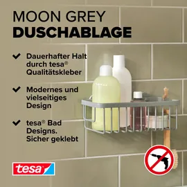 Tesa Ablagekorb Moon Grey viereckig inkl. Klebelösung