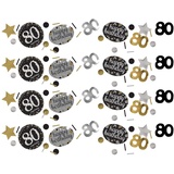 Amscan 361965 - Konfetti 80 Sparkling Celebration, Folie/Papier, 34 g, Streudeko, Tischdekoration, Geburtstag, Happy Birthday