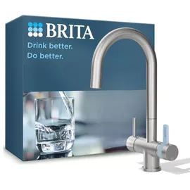Brita 3-Wege-Küchenarmatur Edelstahl Silber