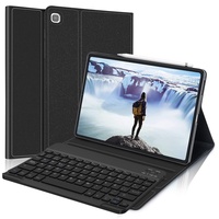 SENGBIRCH Samsung Galaxy Tab S6 Lite Hülle mit Tastatur - Tastatur (Deutsch QWERTZ Layout) mit SchutzHülle für Galaxy Tab S6 Lite (P610/P613/615/619) 10.4 Zoll