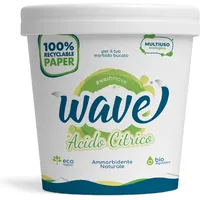 Wave Washing Zitronensäure - Natürlicher Weichspüler - 100% PLASTIKFREI - 1kg - 75 waschgänge - Entkalker - Biologisch abbaubar