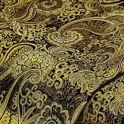 Jacquard "Blumen/Paisley", schwarz/gold