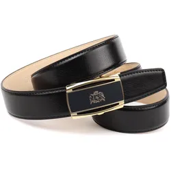 Ledergürtel ANTHONI CROWN, Damen, Gr. 90, schwarz, Rindsleder, casual, Gürtel, Schließe goldfarben mit Anthoni Crown Logo
