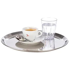 APS Tablett KAFFEEHAUS silber rund Ø 27,0 cm