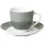 VAN WELL Vario Untertasse 14,5 cm grau/weiß 6er Set