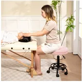 Homcom Rollhocker Polyester Rosa