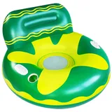 Queta Schwimmendes Bett Wasserhängematte Luftmatratze PVC Inflating Luftmatratzen mit Nett,Getränkehalter (Grün)