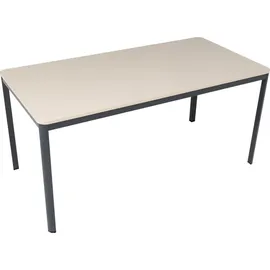 mades Schreibtisch Nova, 140x80x75 cm, Sandfarbe/anthrazit - Grau