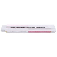 Dönges Gliedermaßstab 2 m, Holz, weiß/rot mit Aufdruck, 16