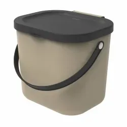 Rotho ALBULA Recycling Müllsystem, 6 Liter 1030307422 , Farbe: cappuccino