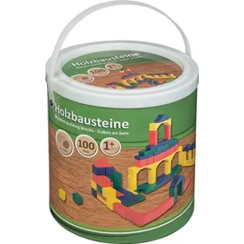 IDENA Holzbausteine im Eimer (40030)