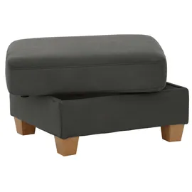 Home Affaire Polsterhocker Dalia Luxus-Microfaser 66 x 46 x 76 cm Grau