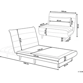 Beliani 1-Sitzer Schlafsofa Setten