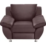 DOMO collection Sessel Pilar Kunstleder 108 x 80 x 91 cm Braun