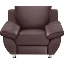 DOMO collection Sessel Pilar Kunstleder 108 x 80 x 91 cm Braun
