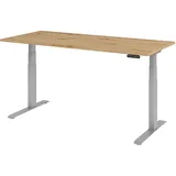 Hammerbacher Schreibtisch el 180x80cm silber/asteiche