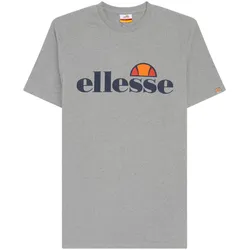 ellesse Herren T-Shirt SL PRADO TEE - Kurzarm, Crewneck, Rundhals, Logo-Print Grau 2XL