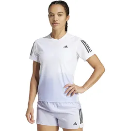 adidas Own The Run Climacool 3-Streifen T-Shirt White / Violet Tone XS
