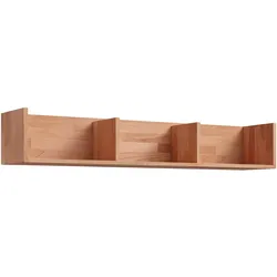 Wandregal HOME AFFAIRE "Logo", beige (kernbuche), B:130cm H:22cm, Massivholz, Regale, passt in verscheidene Einrichtungsstile