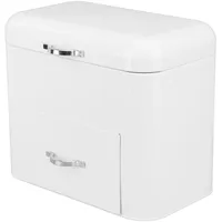 Luocute 2-lagige Metall-Brotkästen, Großer Brotkasten, Vorratsbehälter, Küchenbehälter mit Rolldeckel, Eisen-Arbeitsplattenbehälter, Metall-Lebensmittelaufbewahrung, Brotaufbewahrung,