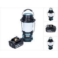 Makita, Baustellenradio, DMR 056 M1 Akku Radio 18 V FM DAB+ mit Laterne 360° Taschenlampe IP65 + 1x Akku 4,0 Ah - oh