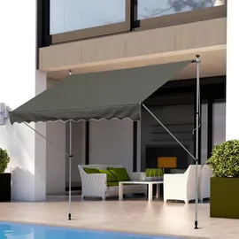 Outsunny Klemmmarkise 300 x 150 cm grau