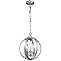 Elstead Lighting Corinne Pendelleuchte nickel poliert, klar Feiss FE-CORINNE-3P-S