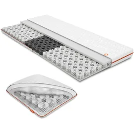 Octasleep Smart Plus Topper + Kissen 200x200 - kühlende Matratzenauflage mit Federn aus Memory Foam - 3 Zonen für ideale Unterstützung - Härtegrad 3 -Öko-Tex Zertifiziert - atmungsaktiver Topper