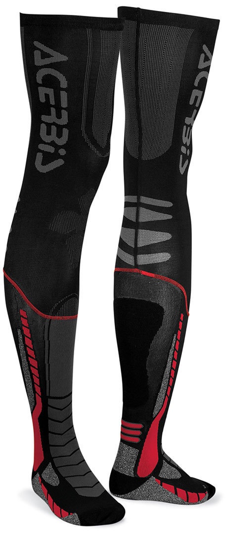 Acerbis X-Leg Pro Socken, schwarz-rot, Größe S M für Männer