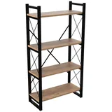 [en.casa] Standregal Skørping mit 4 Ablagen 150x65x30 cm