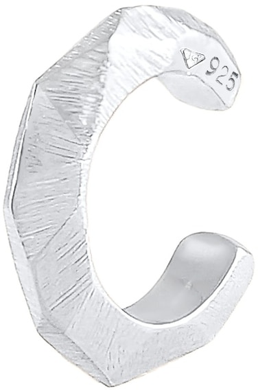 Elli Earcuff Klemme Single Facettiert Look 925 Silber Earcuffs   Damen