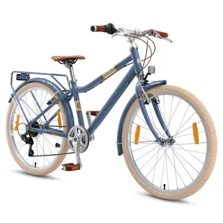 Bikestar Alu Kinderfahrrad 24 Zoll blau