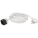 Unitec Verlängerungskabel Innen 5 Meter HO5VV-F 3G1,5, weiß, Flachstecker