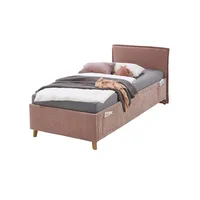 deinbett Polsterbettgestell mit trendiger Kederumrahmung ¦ rosa/pink ¦ Maße (cm): B: 103 H: 90