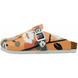 Hausschuh DOGO "Comfie Retrograde Damen Hausschuhe / Female", Damen, Gr. 38, Normalschaft, orange, Lederimitat, Schuhe, Vegan