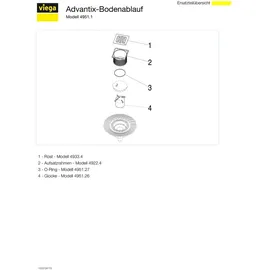 Viega Advantix Bodenablauf DN 50 Kunststoff grau