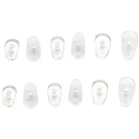 Nasenpads aus Silikon, extra weich, zum Einschrauben, für Brillen, transparent, rutschfest, 13 mm, 20 Stück