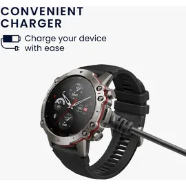 kwmobile USB C Ladekabel kompatibel mit Huami Amazfit Falcon - Kabel Charger - Smart Watch Typ C Ersatzkabel - Fitnesstracker Aufladekabel