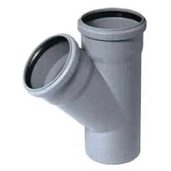 Ostendorf HT-Rohr Abzweig mit Gummidichtungen 45° DN110 x DN75