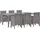 vidaXL Garten Essgruppe 7 pcs Hellgrau Polt Rattan vidaXL
