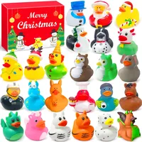 Edmirfun Adventskalender 2024 Kinder Enten,Weihnachtskalender 2024,Rubber Duck Advent Calendar,24 Tage Weihnachten Countdown Mit 24 Gummienten,Badeenten,Weihnachtsgeschenke Für Kinder Jungen Mädchen